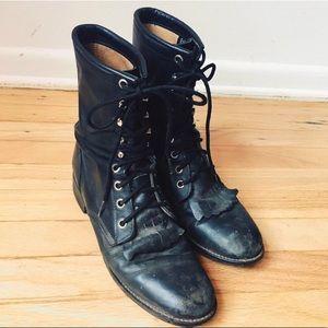 Vintage Victorian Cowboy Lace Up Boots 6.5